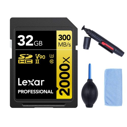 Lexar Professional 2000x UHS-II 32gb, con regalo, 32GB — Clase 10, U3, V90, 2000x (hasta 300 MB/s de lectura, hasta 260 MB/s de escritura)