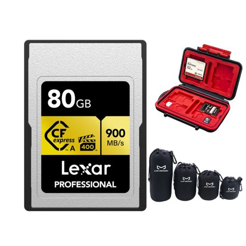 Lexar® CFexpress Tipo A tarjeta GOLD 80GB, con regalos abundantes, 900MB/s de lectura, 800MB/s de escritura