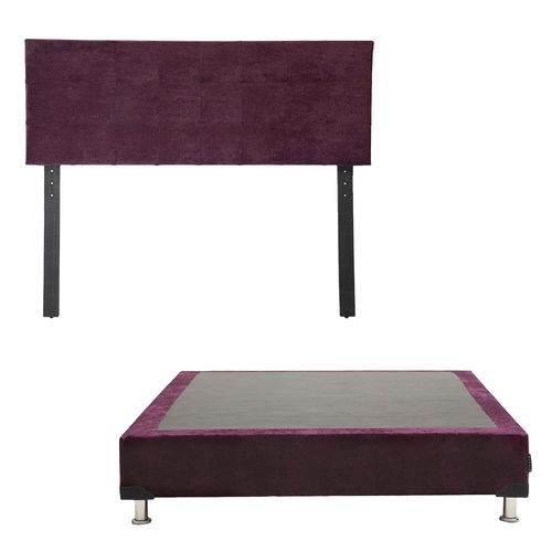 Cabecera Queen Size Dicasa Catania Morado + Box Dicasa RGH