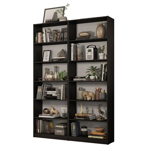 Kit Estante Librero Organizador Madesa 6908 Negro