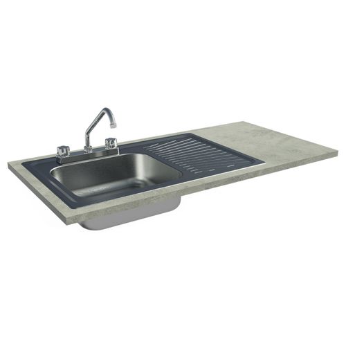 Mueble de Cocina Encimera con Tarja de Inox Luna 120cm 02