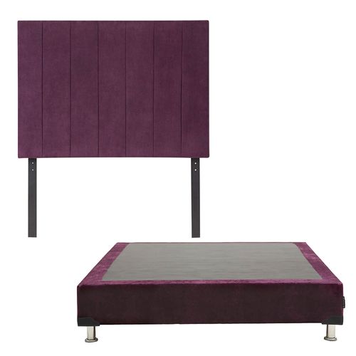 Cabecera Queen Size Dicasa Argos Morado + Box Dicasa RGH