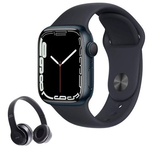 Apple Watch Series 7 41mm Negro (Reacondicionado) + Audífonos Bluetooth