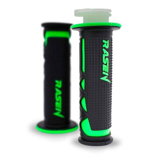 Puño Para Moto Rasen De Caucho Tipo Panal  Verde Universal