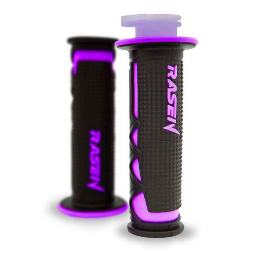Puño Para Moto Rasen De Caucho Tipo Panal  Violeta Universal