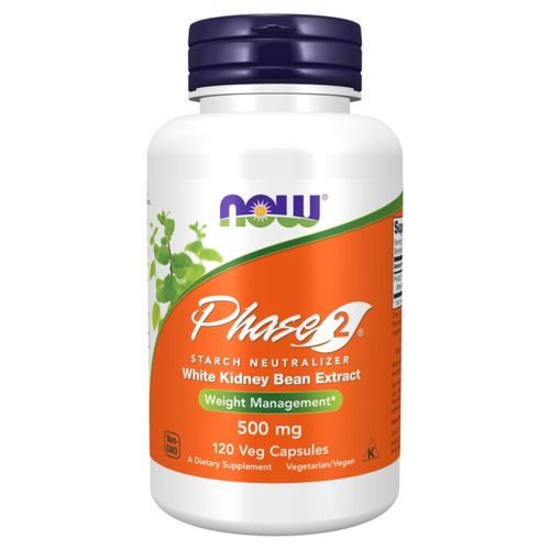 Bloqueador de carbohidratos Now Phase 2 500 mg 120 cápsulas
