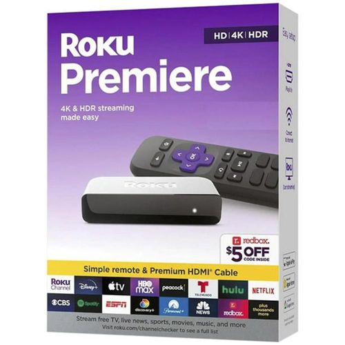 Tvbox roku premiere hd 4k hdr 3920RW-SW streaming hdmi wifi