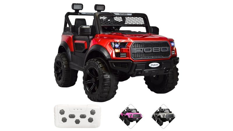 Montable Electrico Raptor para Ninos Control Remoto Luz Led 12v Rojo