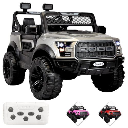 Montable Electrico Raptor para Ninos Control Remoto Luz Led 12v Rosa