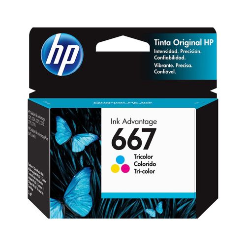 Cartucho Hp 667 Tricolor Original 100 Páginas de tinta