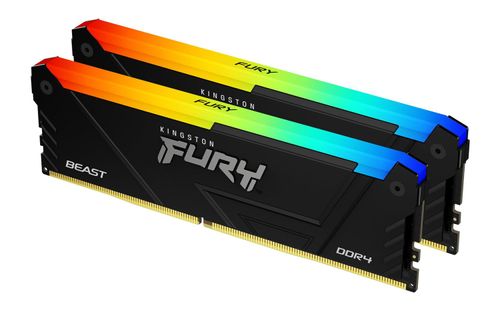 Kit Memoria Ram Kingston Fury Beast Rgb Ddr4 3200MHz 16gb