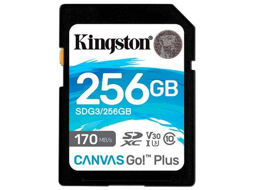 Memoria Kingston Canvas Go! Plus SDXC UHS-I U3 de 256GB, Clase