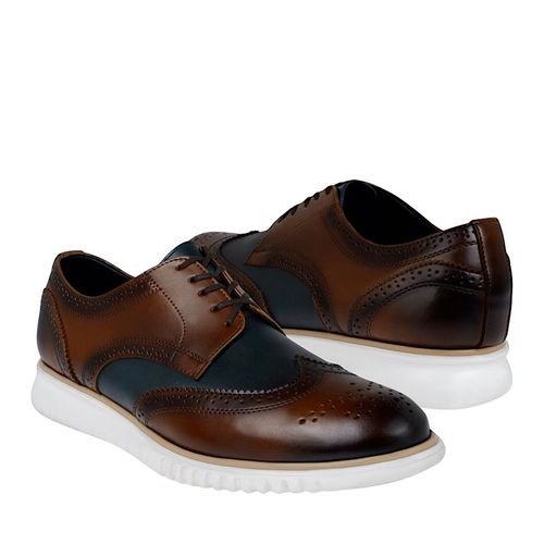 ZAPATOS CASUALES CABALLERO STYLO 1630-01 PIEL CAFÉ