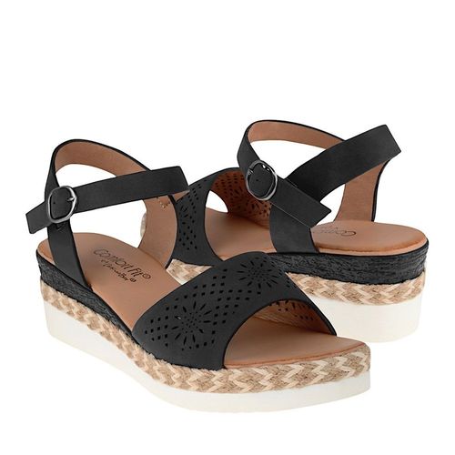 SANDALIAS DAMA COMFORT FIT 24125 SIMIPIEL NEGRO