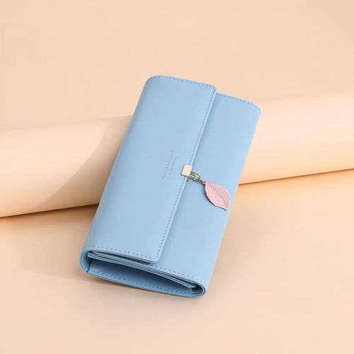 Cartera larga Mujer Viney Cuero color Azul claro