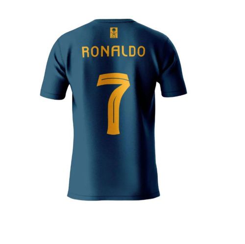 Jersey Niño Youth 2024 Ronaldo 7 Club Arabia Visita Azul